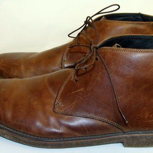 GBX MENS BROWN LEATHER ANKLE BOOTS Size 13M D133